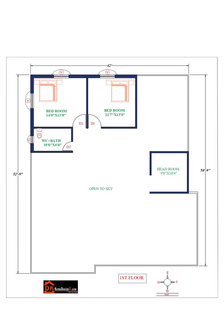 42X53 Affordable House Design - DK Home DesignX