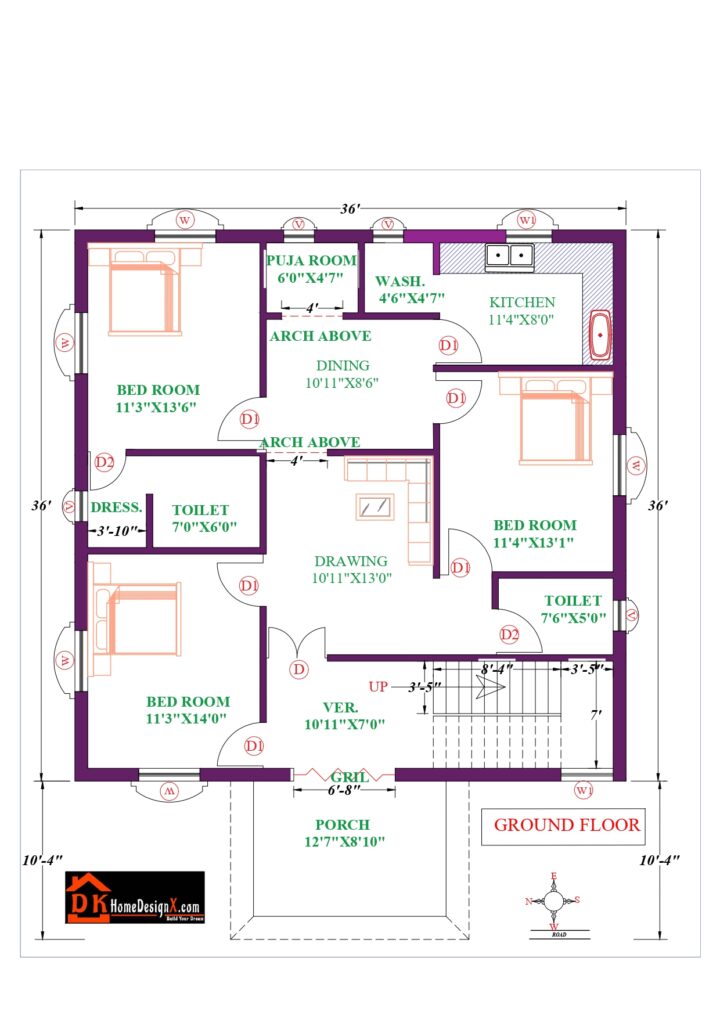 36X36 Modern House Design DK Home DesignX