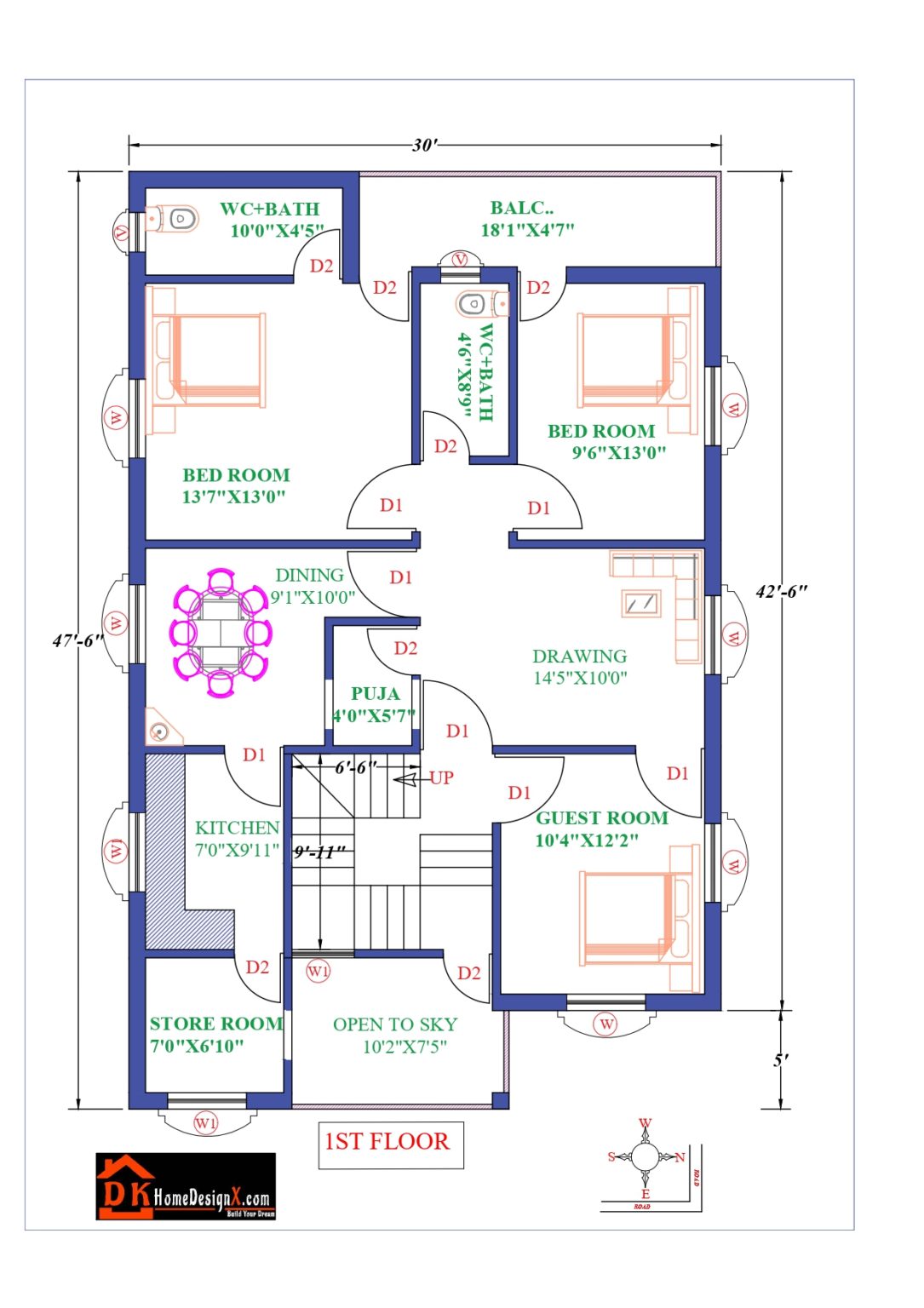 30X48 Affordable House Design DK Home DesignX