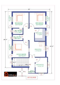 25X45 Affordable House Design - DK Home DesignX