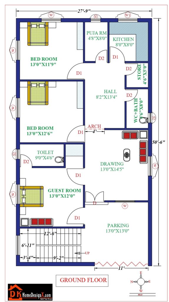 28X51 Modern House Design - DK Home DesignX