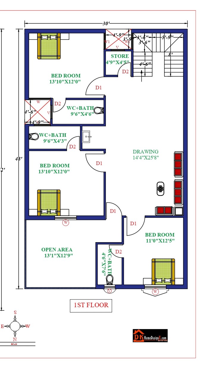 30X48 Affordable House Design DK Home DesignX