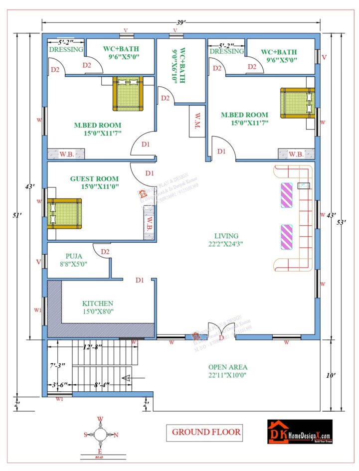 39X51 Modern House Design - DK Home DesignX