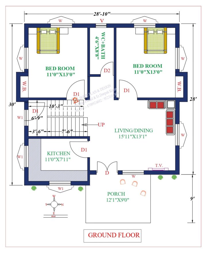 29X28 Affordable House Design - DK Home DesignX