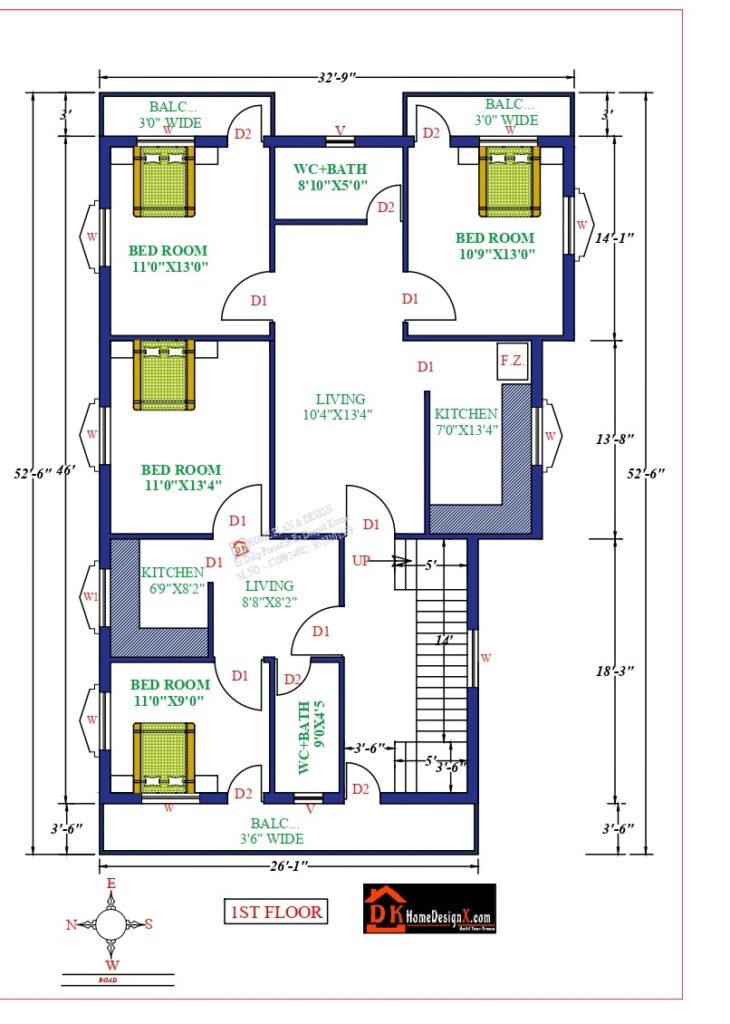 33X46 Affordable House Design - DK Home DesignX