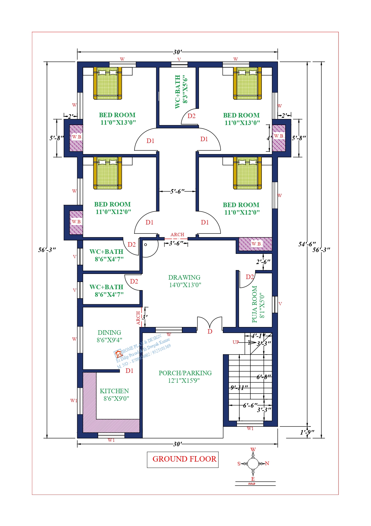 30X56 Affordable House Design DK Home DesignX