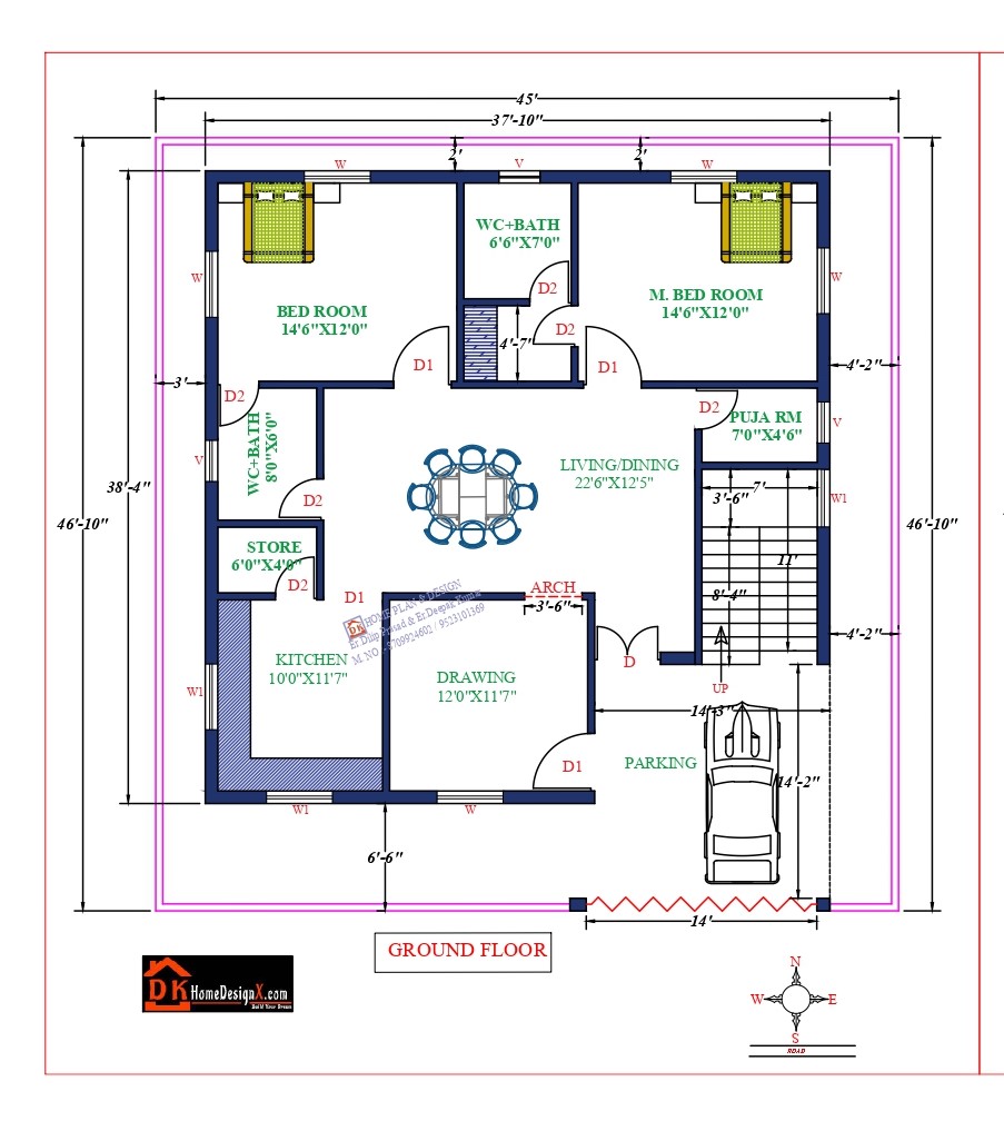 38X39 Affordable House Design - DK Home DesignX