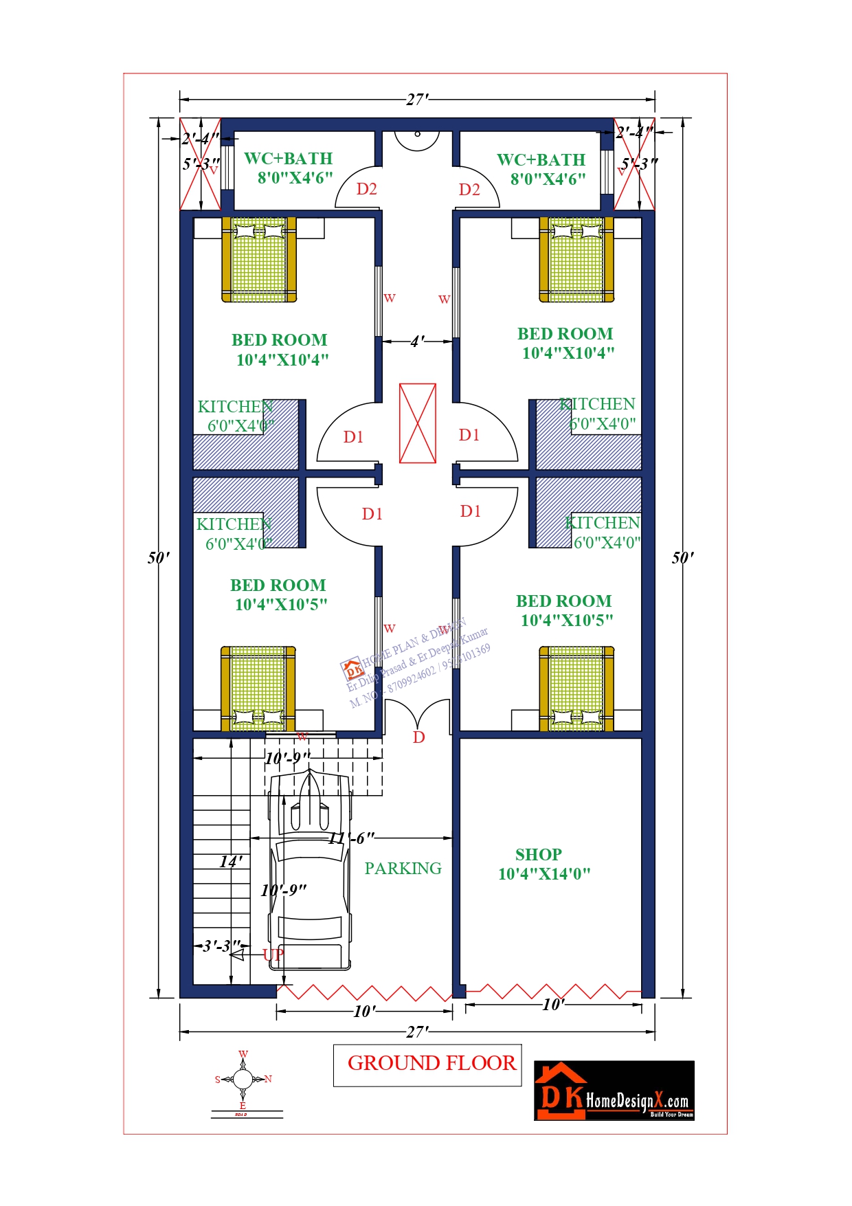 27X50 Affordable House Design DK Home DesignX