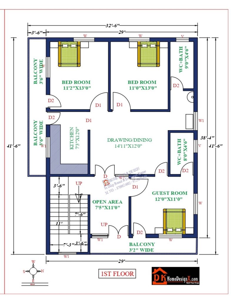 29X42 Affordable House Design - DK Home DesignX