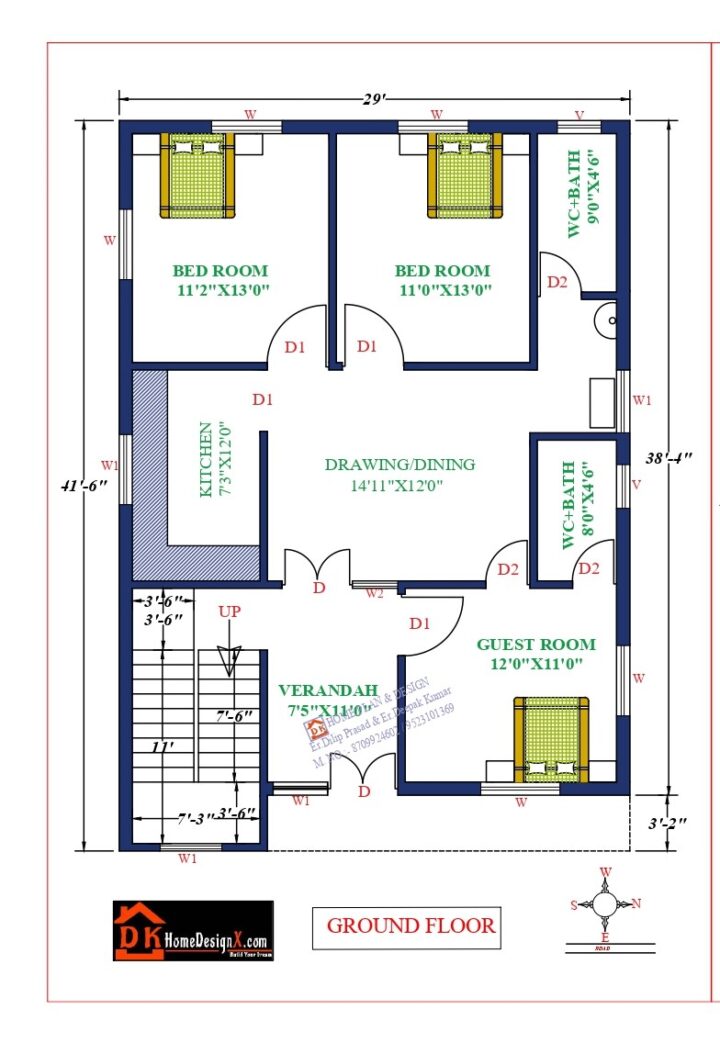 29X42 Affordable House Design - DK Home DesignX