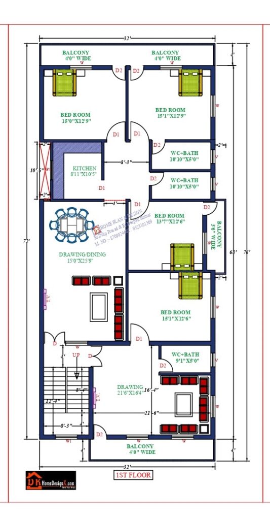 32X76 Affordable House Design - DK Home DesignX