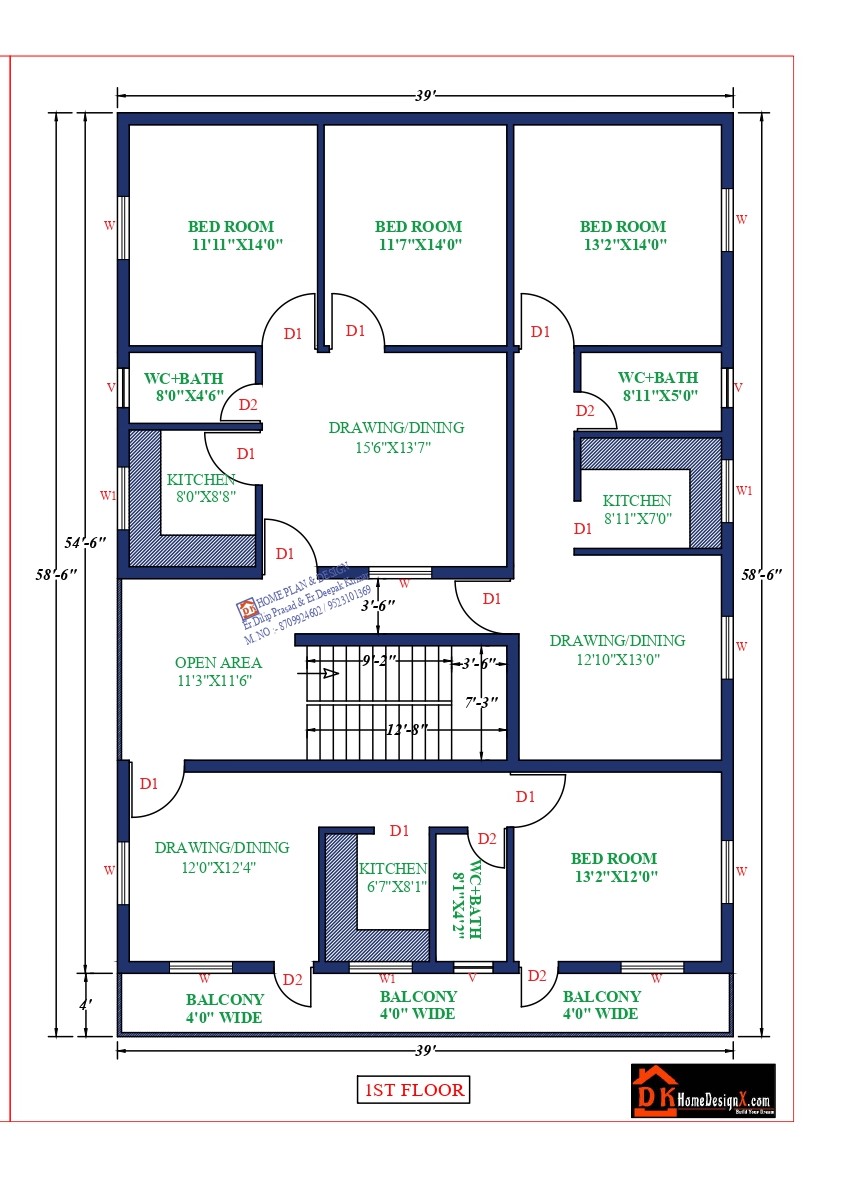 39X59 Affordable House Design - DK Home DesignX