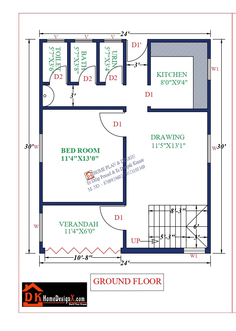 24X30 Affordable House Design DK Home DesignX