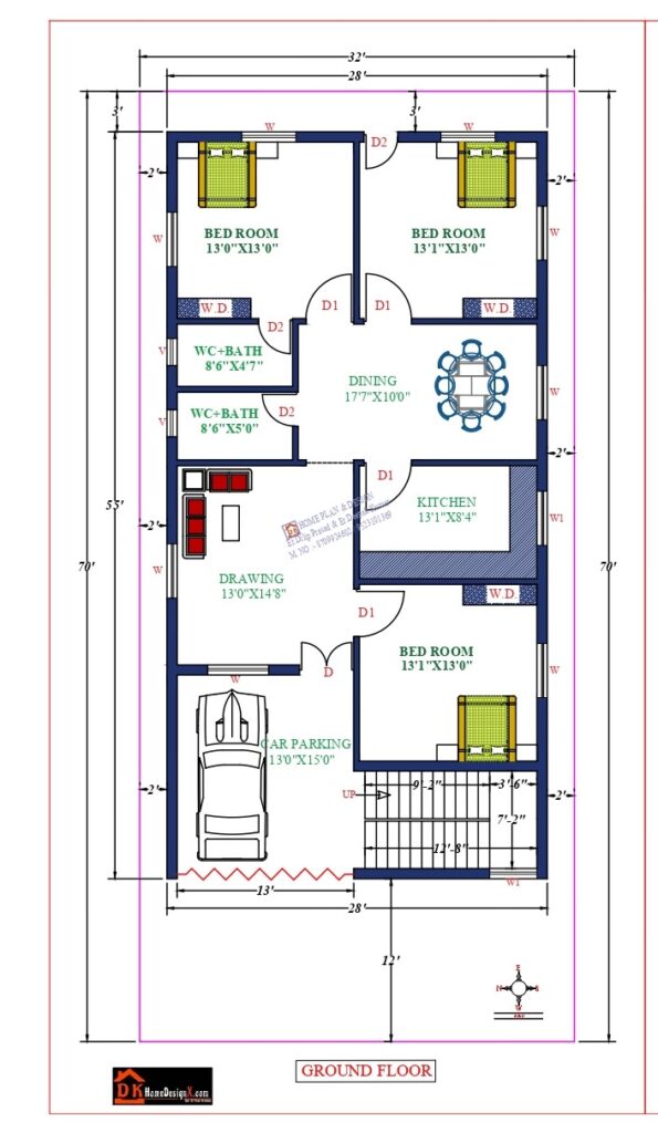 28X61 Affordable House Design - DK Home DesignX