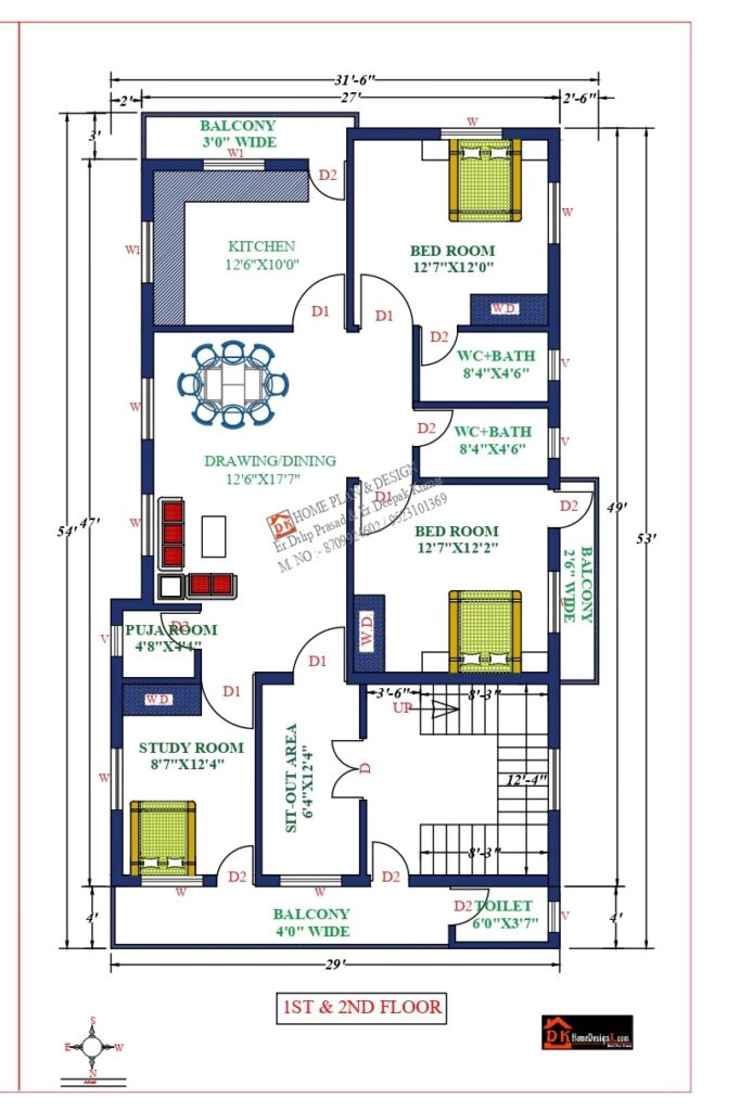 55X34 Affordable House Design - DK Home DesignX