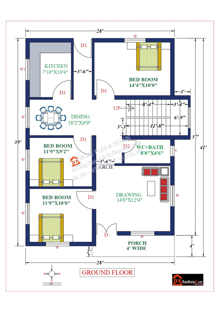 28X41 Affordable House Design - DK Home DesignX