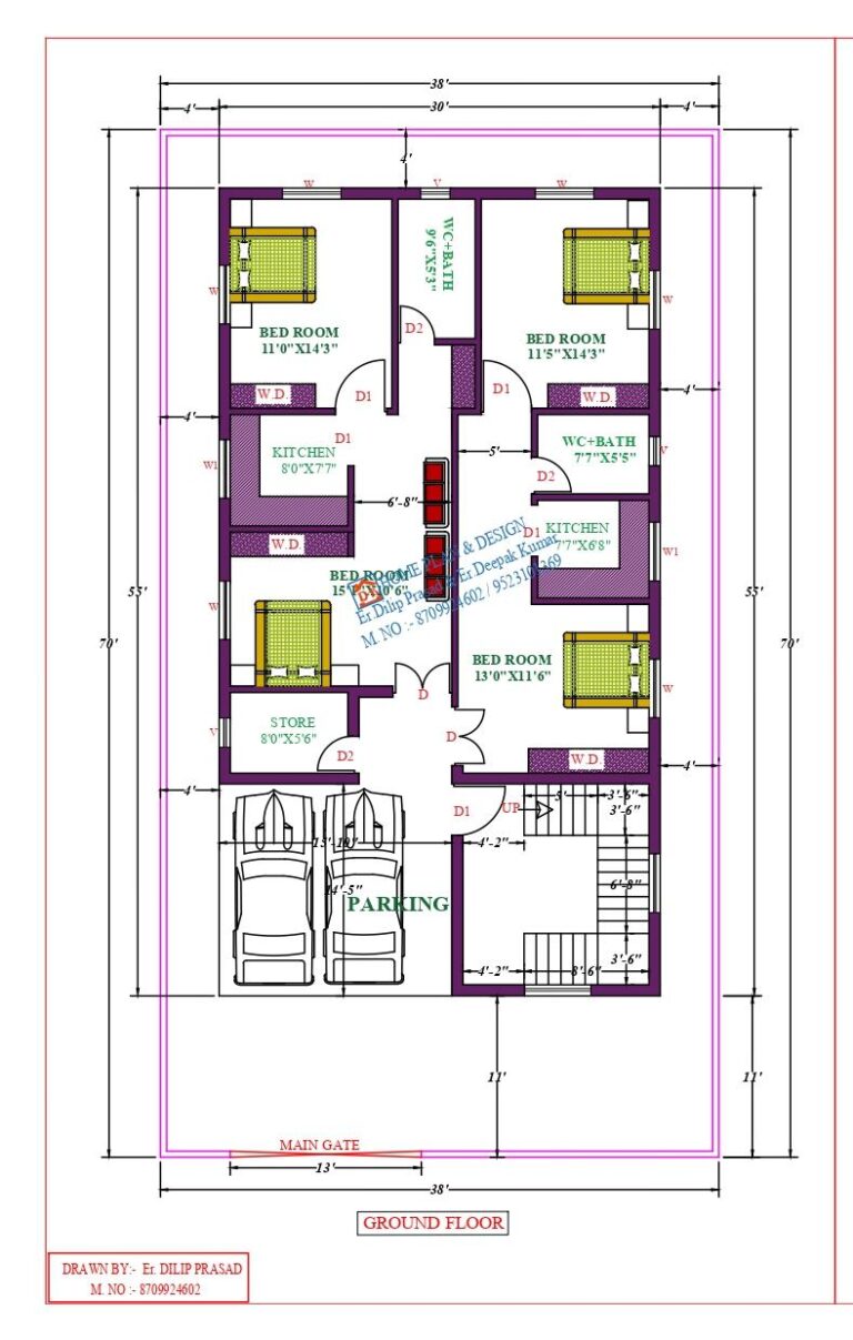 30X53 Affordable House Design - DK Home DesignX