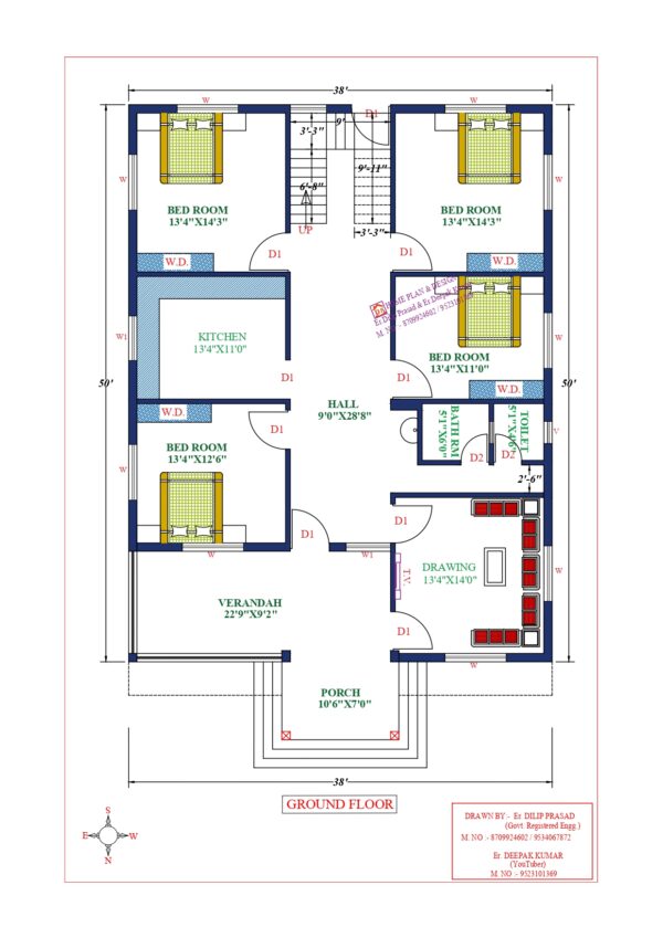 38X50 Affordable House Design - DK Home DesignX