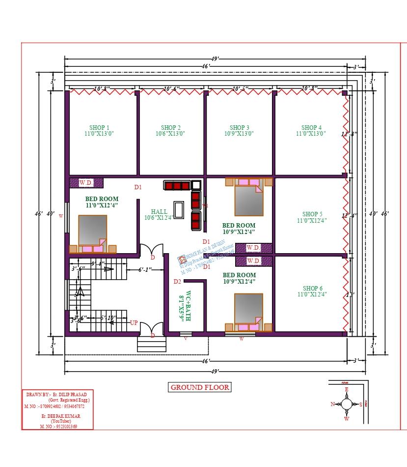 49X46 Affordable House Design - DK Home DesignX