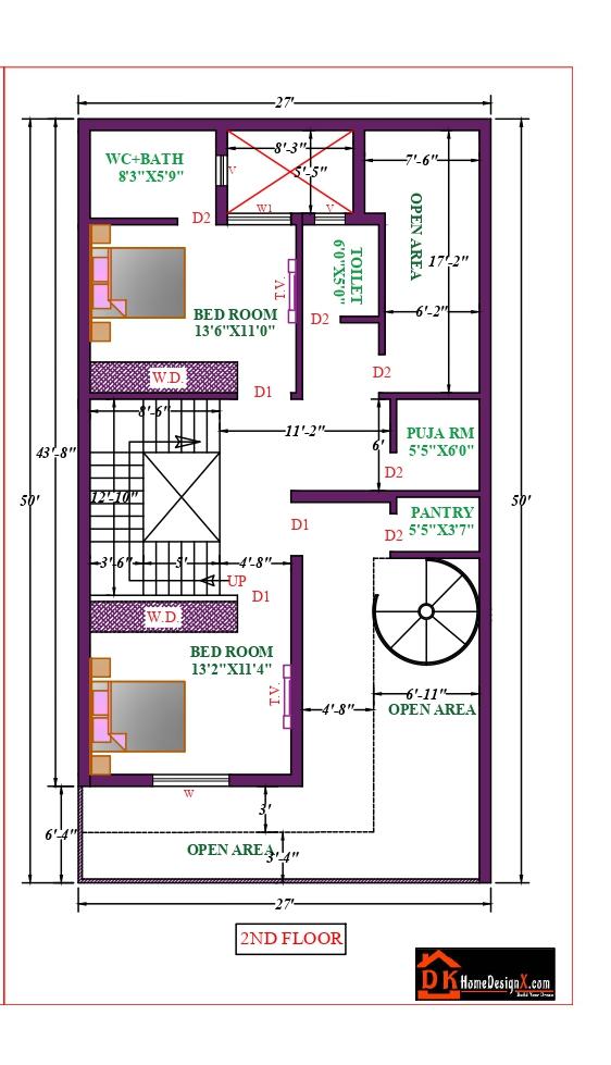 27X50 Affordable House Design - DK Home DesignX