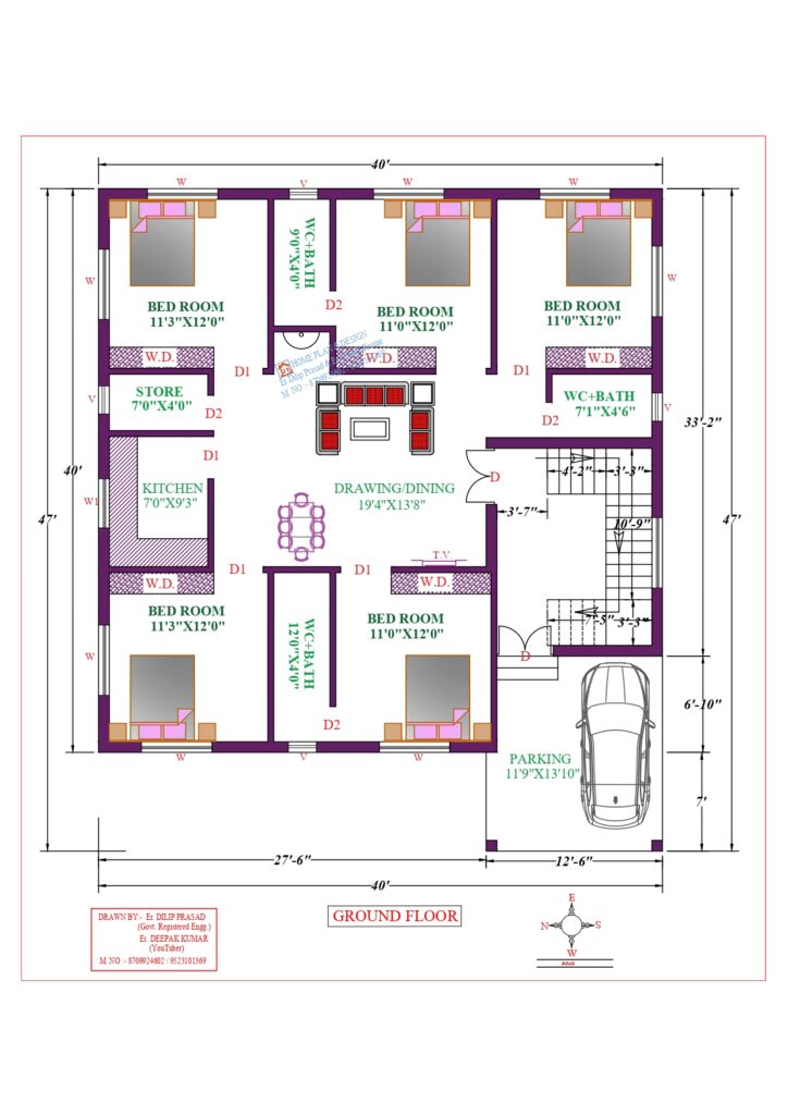 40X47 Affordable House Design - DK Home DesignX