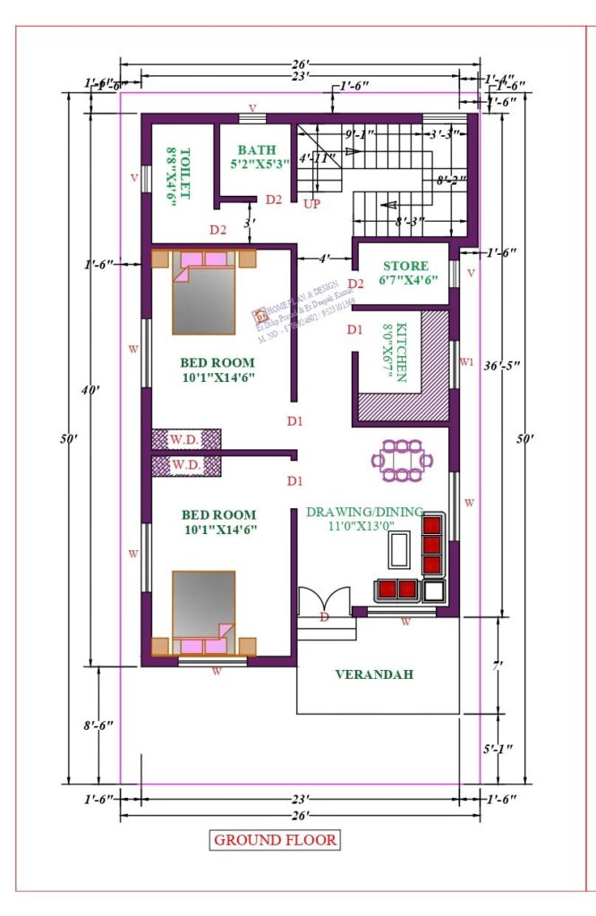 25x44 Affordable House Design Dk Home Designx 1536